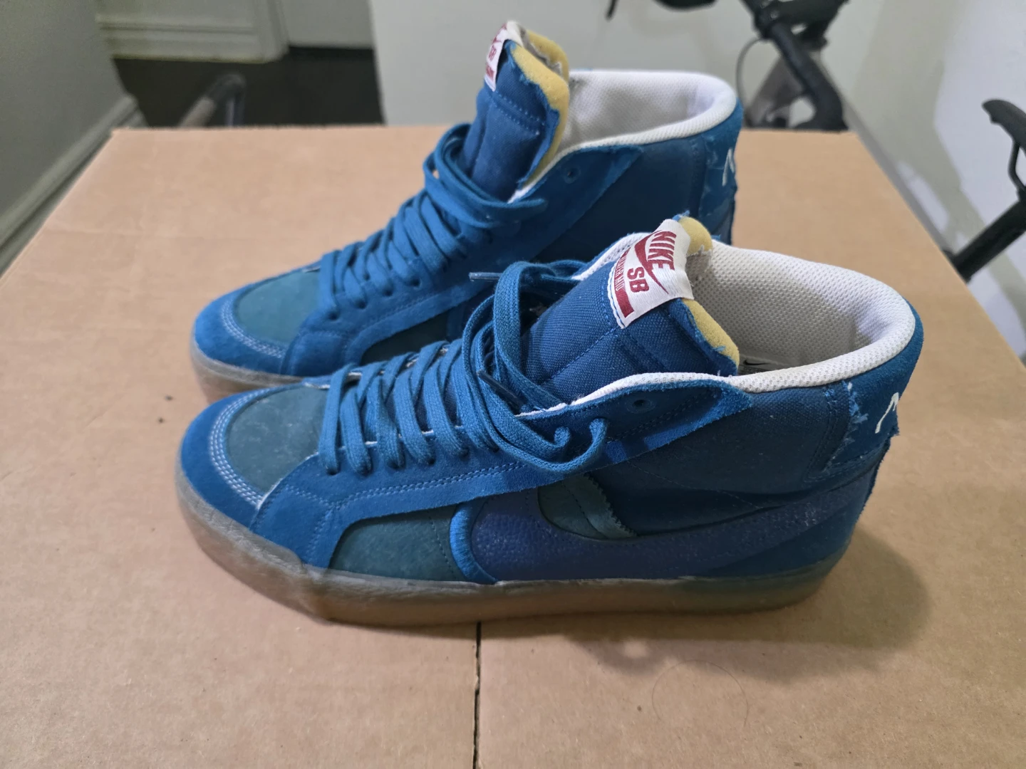 Nike SB Blazer Mid Teal Suede Shoes Size 11 - photo 2
