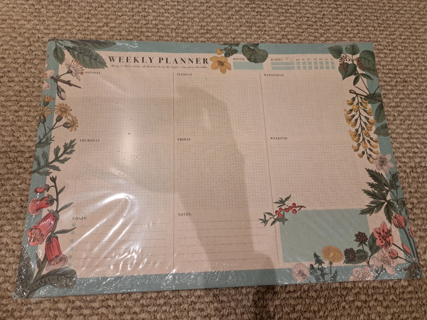 Floral Weekly Planner A3
