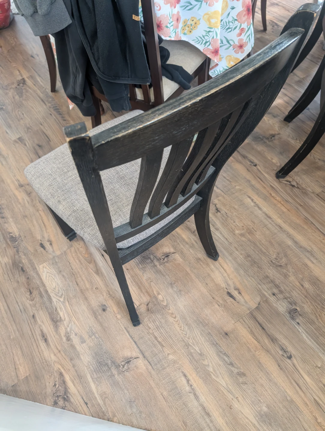 Dark Wood Dining Table with 6 Chairs - photo 5