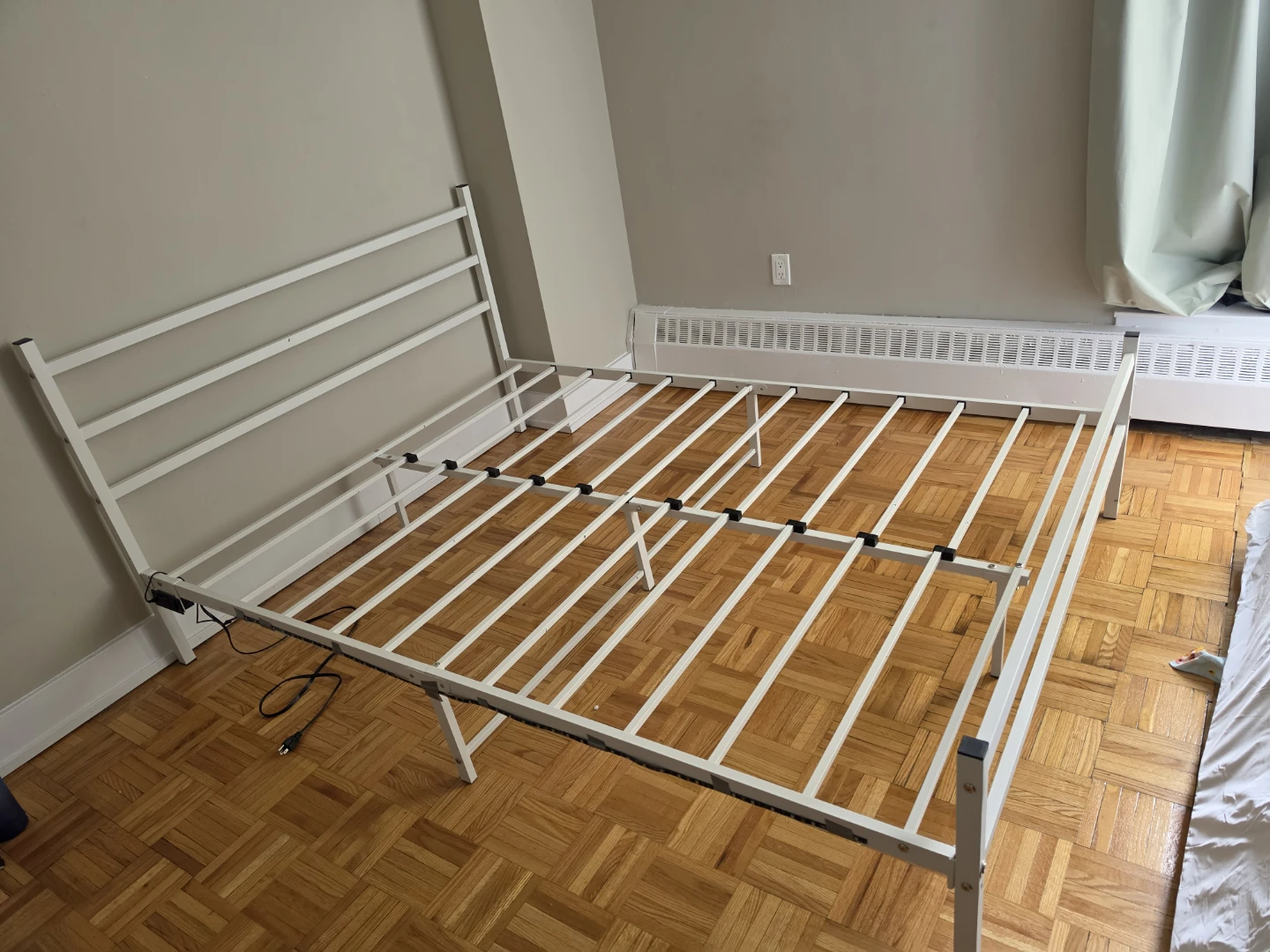 White Metal Bed Frame - photo 2