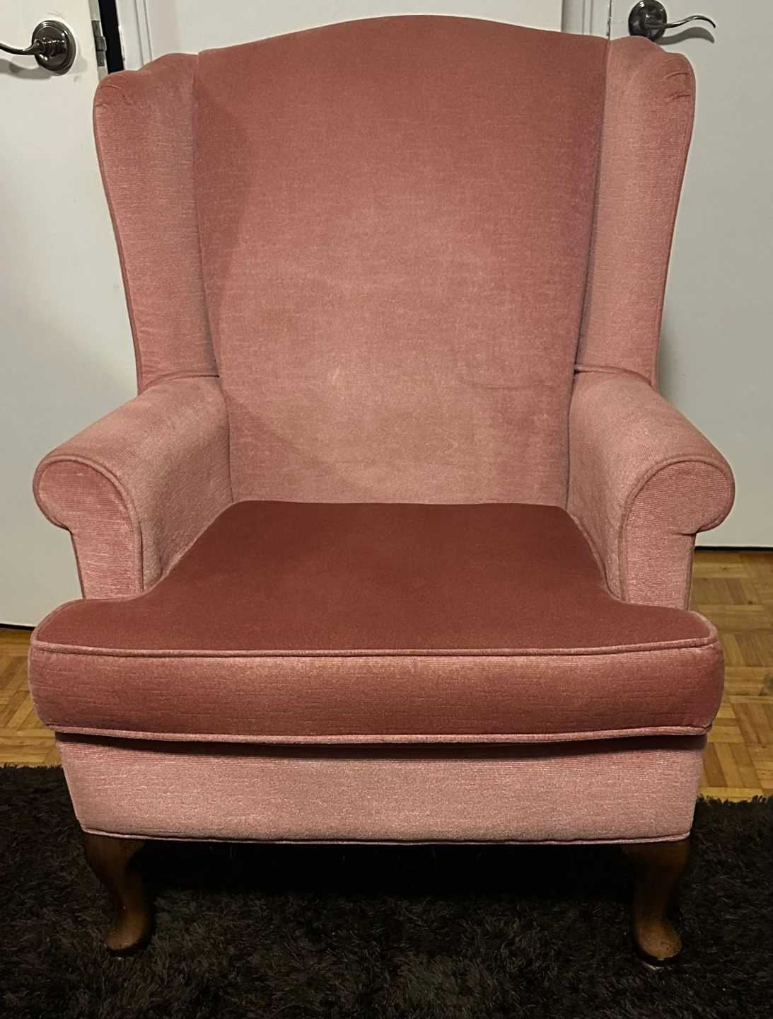 Pink Wingback Accent Chair