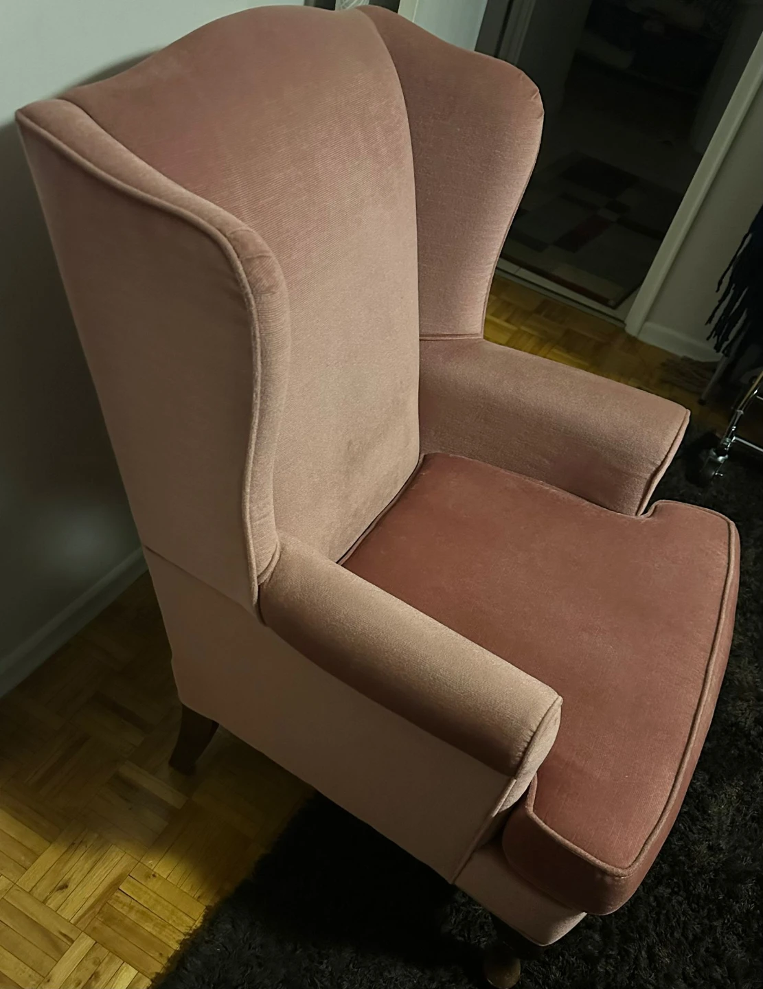 Pink Wingback Accent Chair - photo 3
