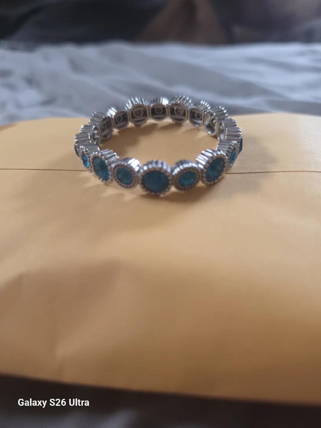 Stretch Bracelet with Blue Stones