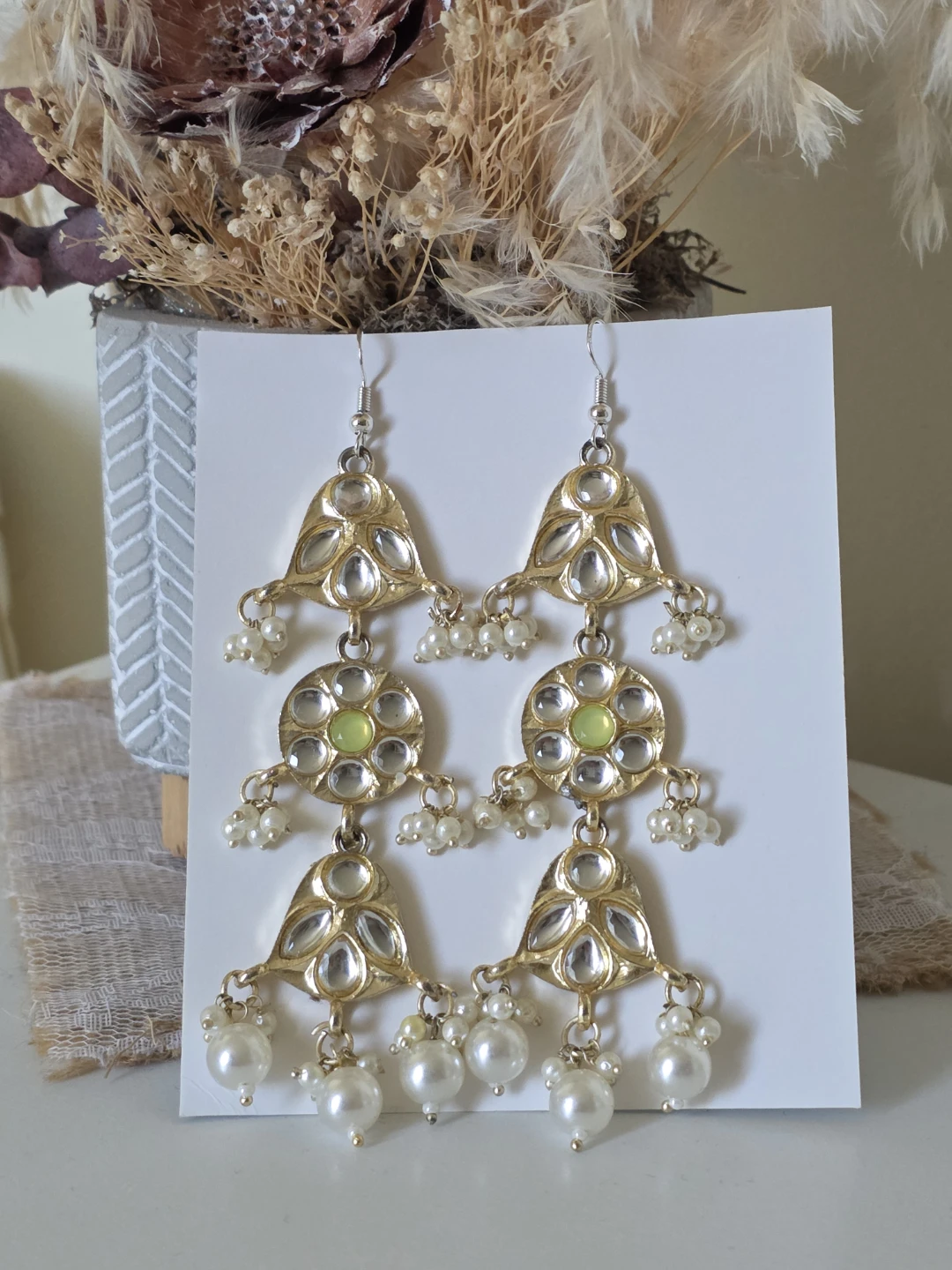 NEW Kundan Thappa Earrings