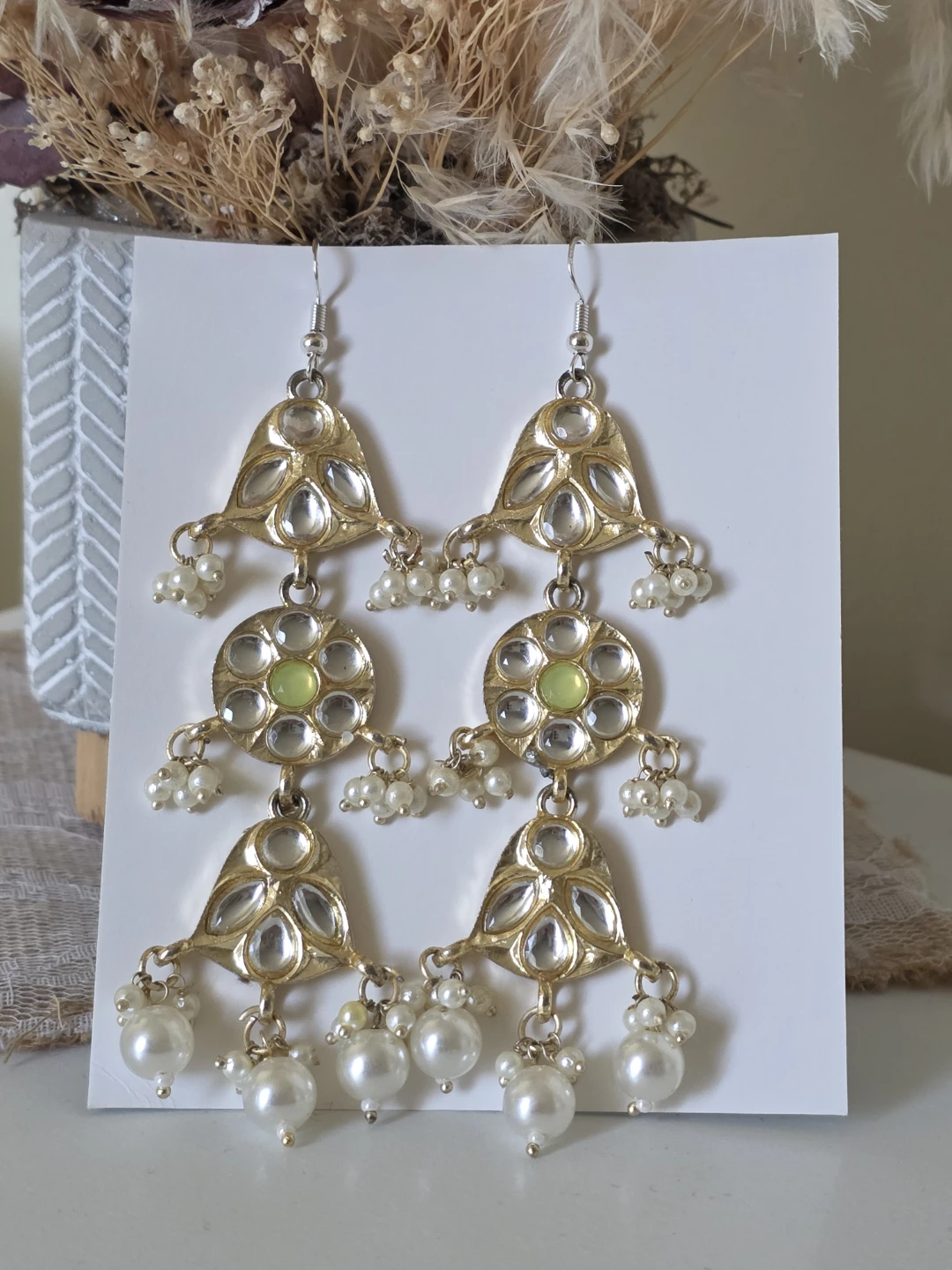 NEW Kundan Thappa Earrings - photo 2