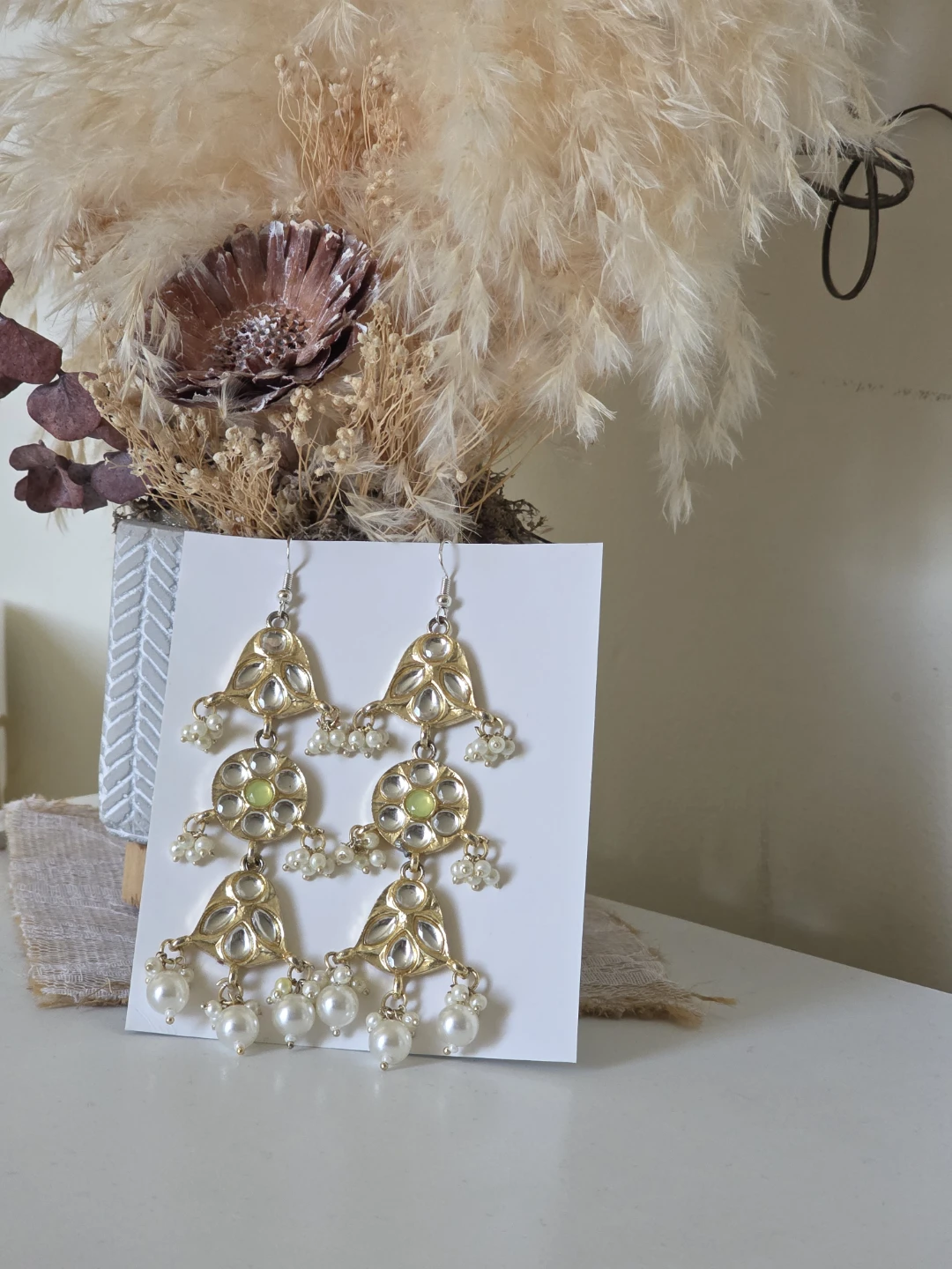 NEW Kundan Thappa Earrings - photo 3