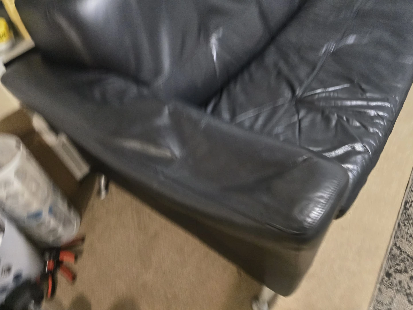 Black Leather Loveseat
