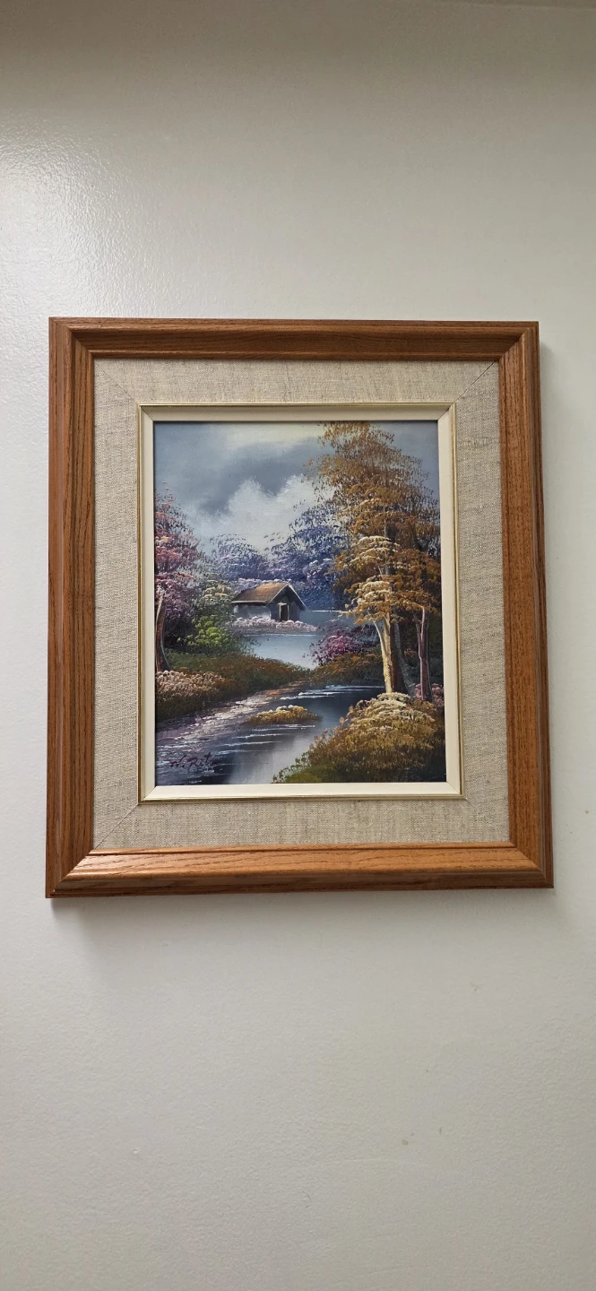 Pair of 2 Framed Landscape Painting W. Rita