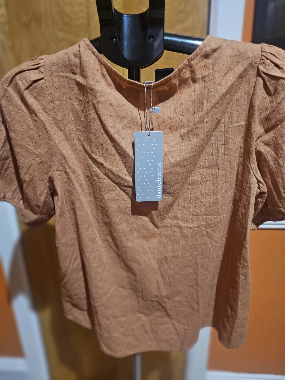 Daniel Rainn Brown Lace Neckline Blouse - photo 3