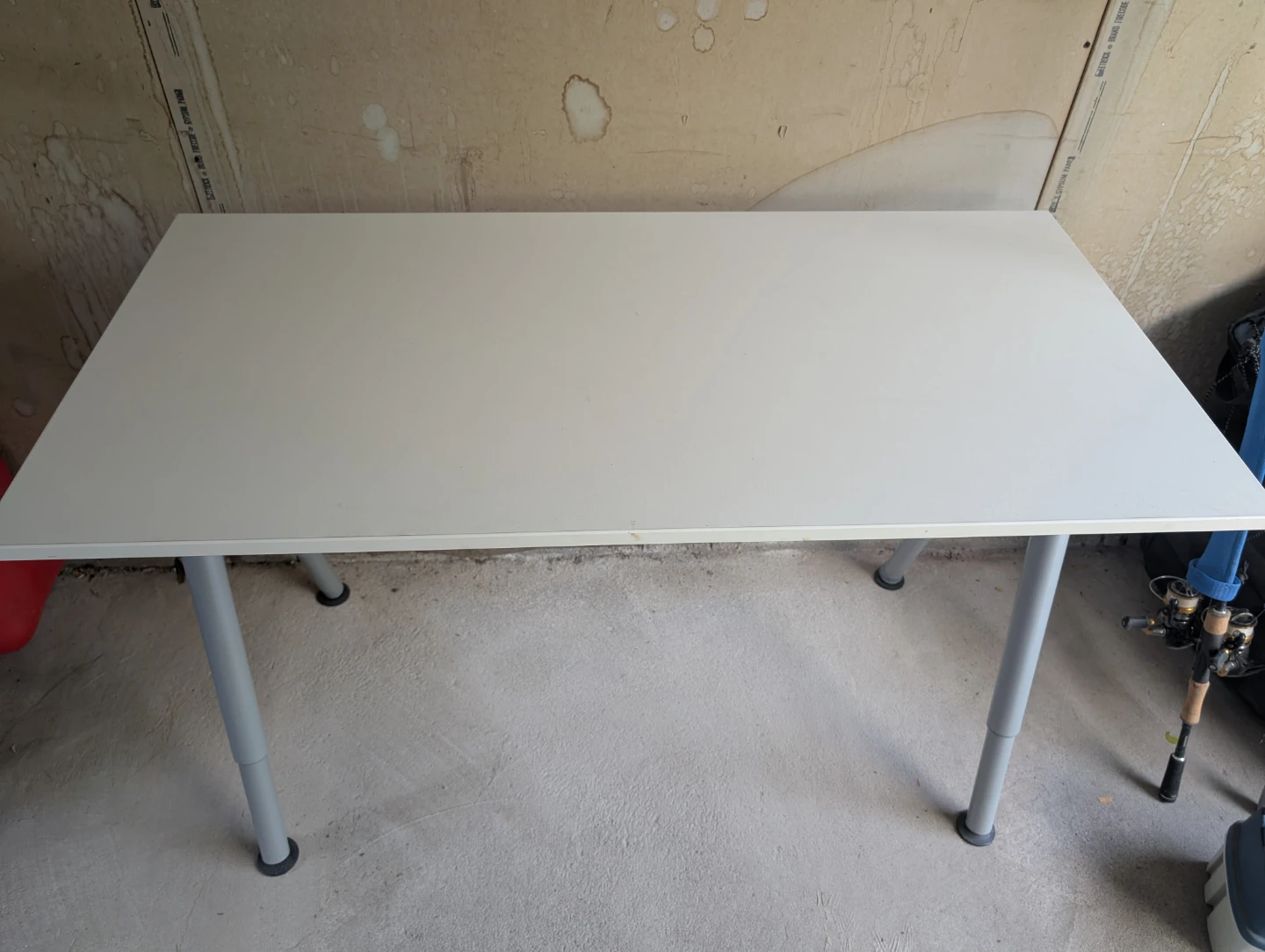 White Table with Grey Legs