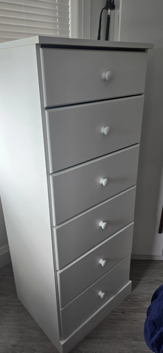 White 7-Drawer Tall Dresser - photo 2