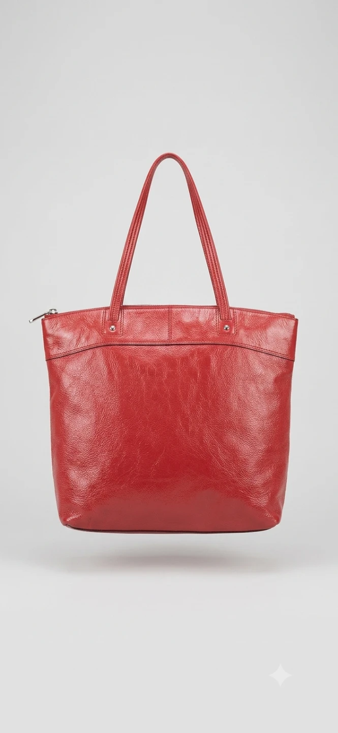Authentic Coach Laura Logo Tote Bag - Red Leather - photo 2