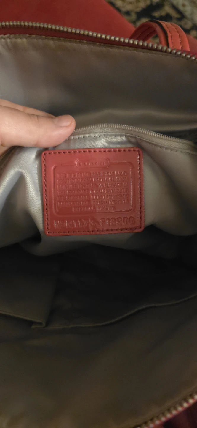 Authentic Coach Laura Logo Tote Bag - Red Leather - photo 5