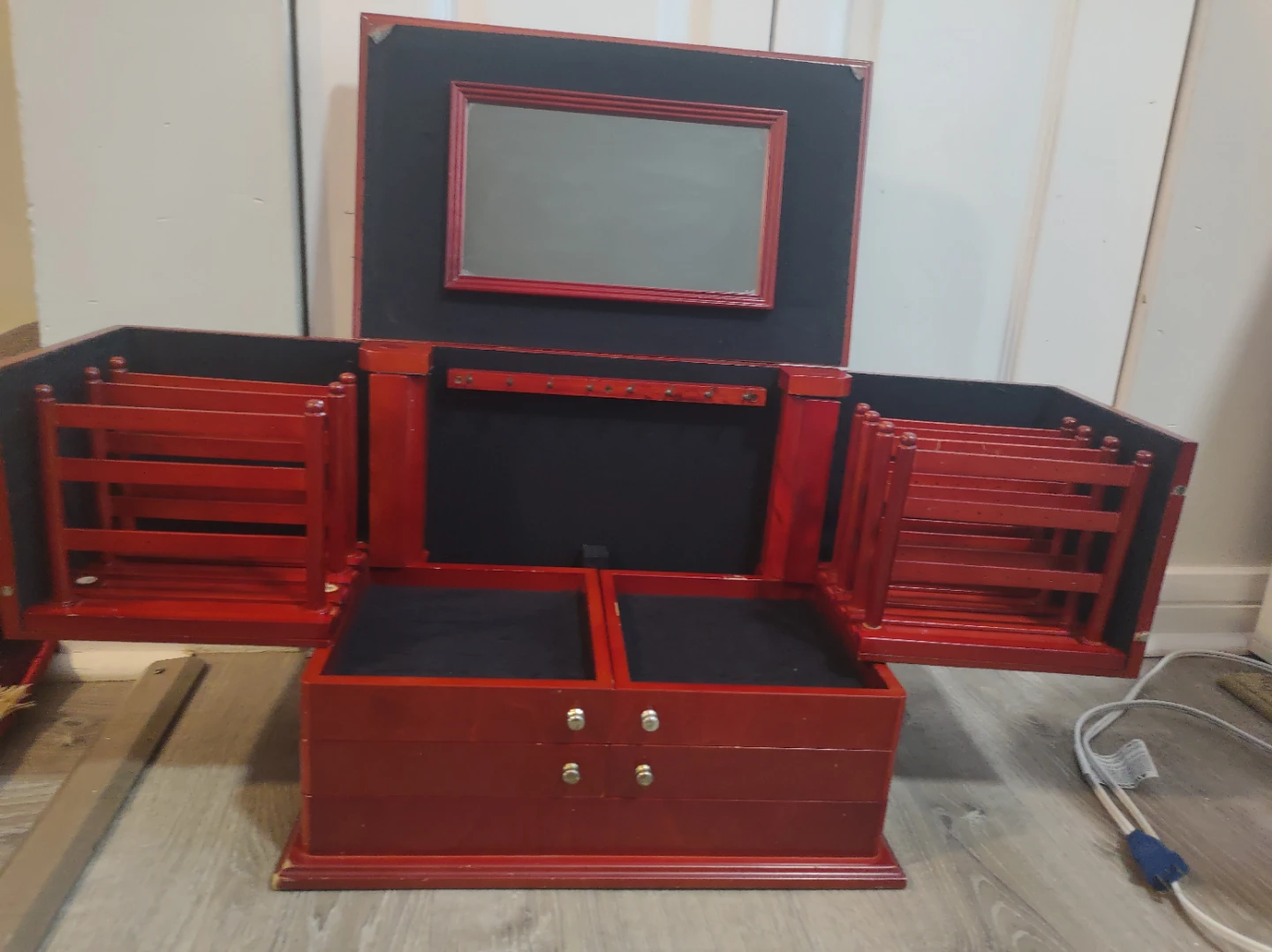 4-tier Wooden Jewelry Box Organizer