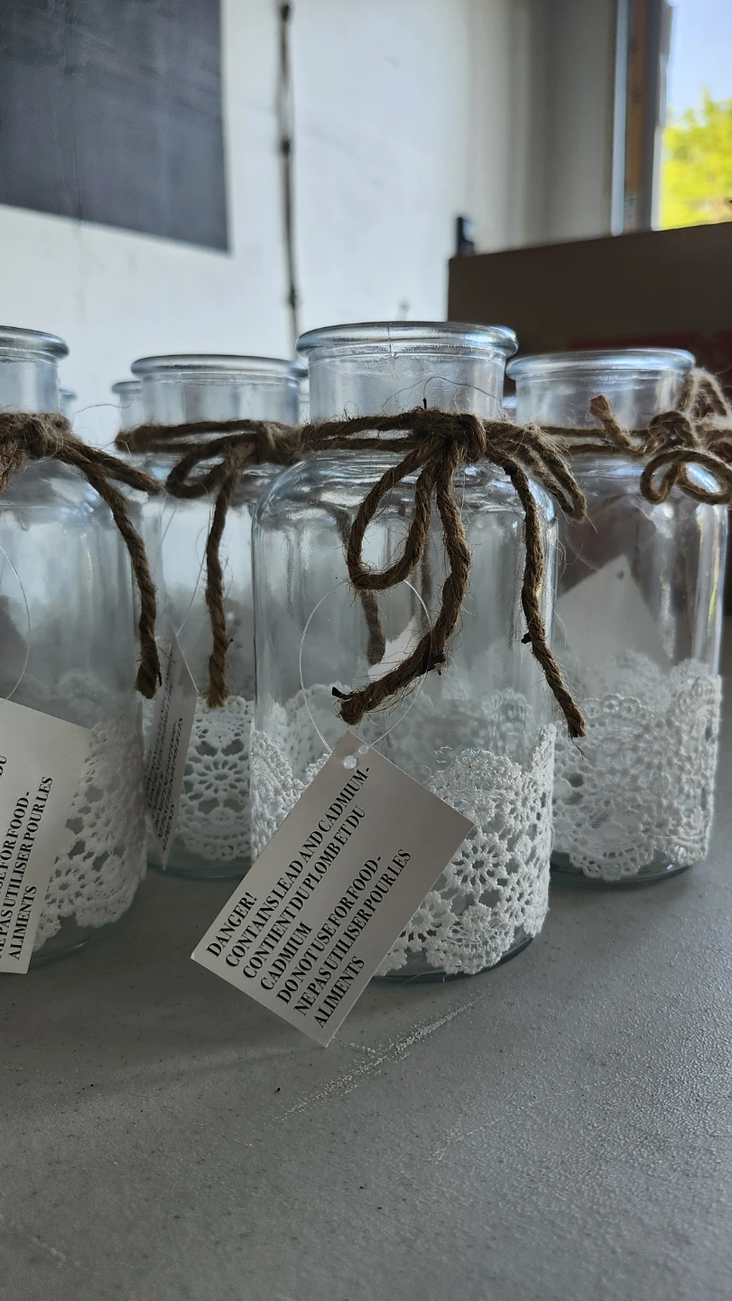 17 pcs Glass Jars with Lace and Twine Decoration - photo 2