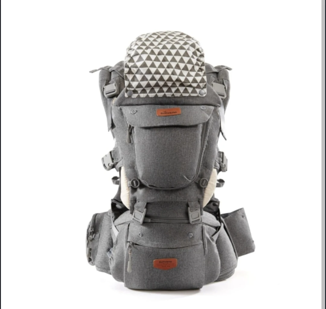 SUNVENO Grey Baby Carrier Hip Seat