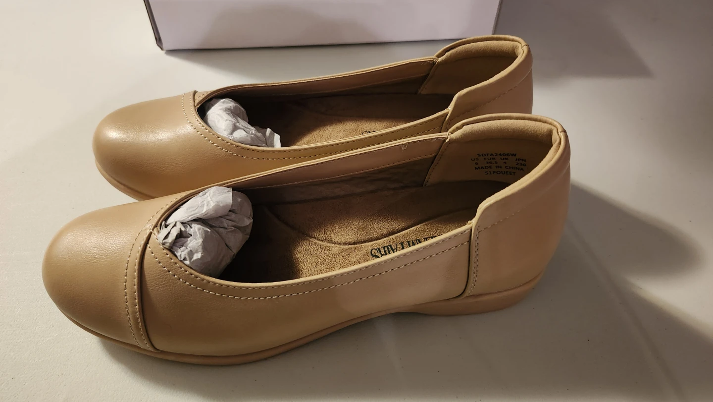 Women's Beige Ballet Flats Size 6 - photo 5