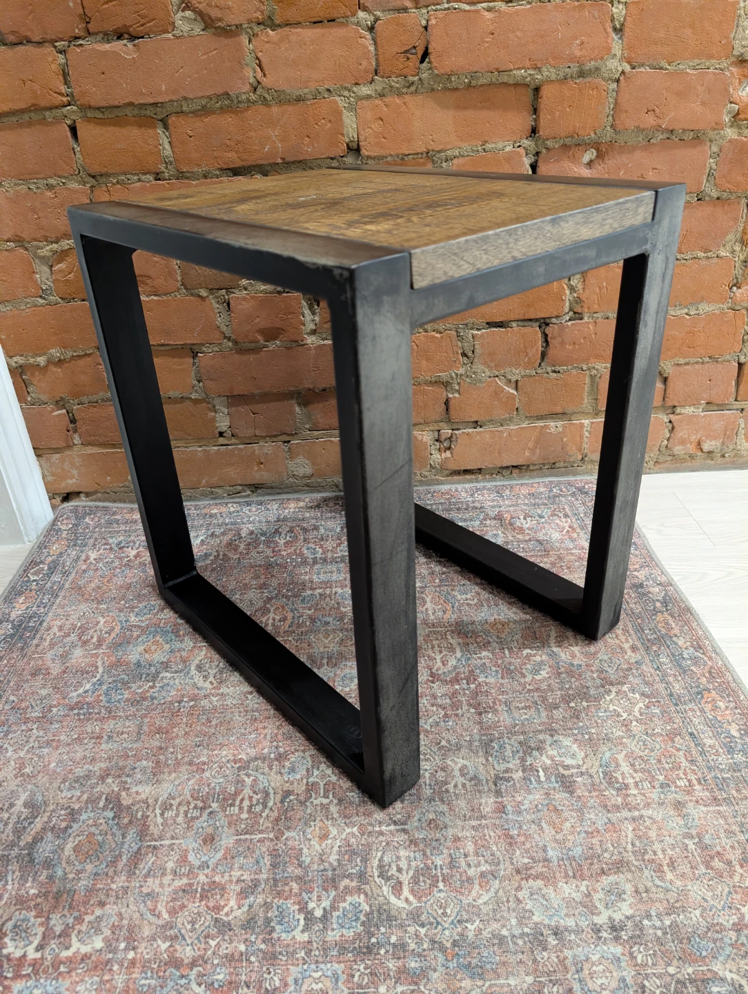 Bouclair wood / metal side table - photo 3