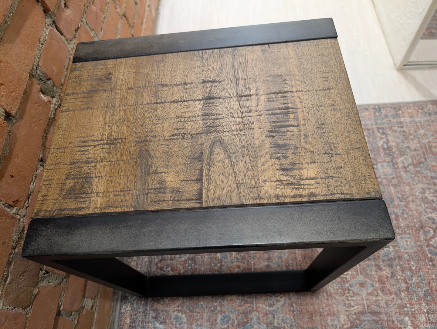 Bouclair wood / metal side table - photo 4