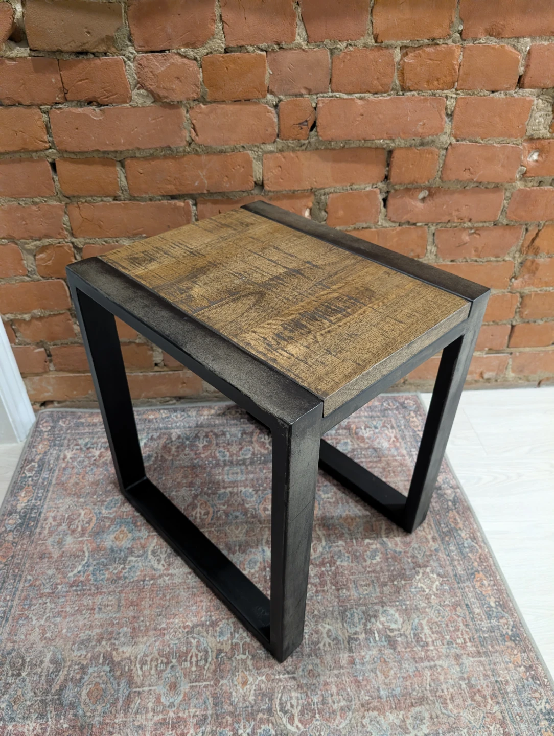 Bouclair wood / metal side table - photo 5