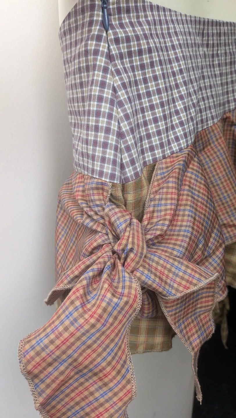 Tiered Plaid Ruffle Skort sz SMALL - photo 5
