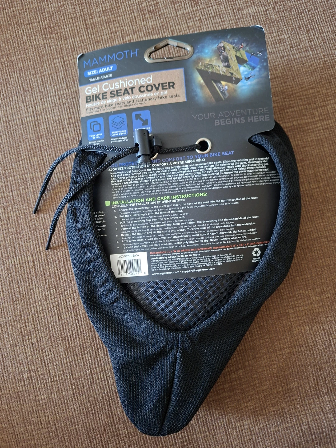 Mammoth Gel Cushioned Bike Seat Cover Adult Size - photo 5