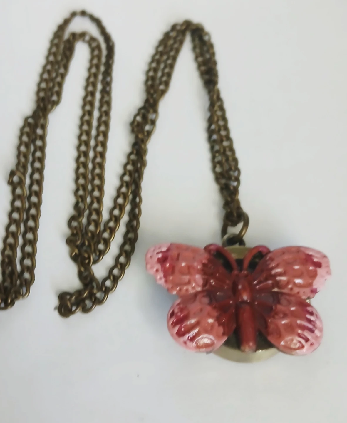 Butterfly Pendant Necklace with Quartz Watch - photo 4