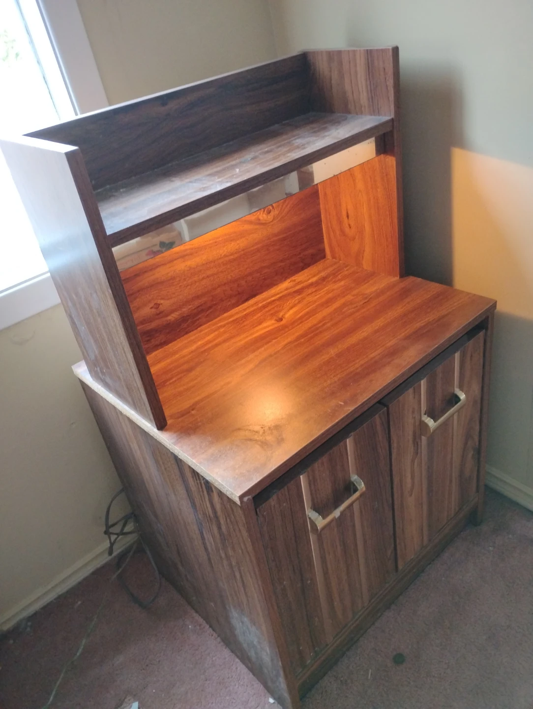 FREE Vintage Bedside Table with lighted shelf
