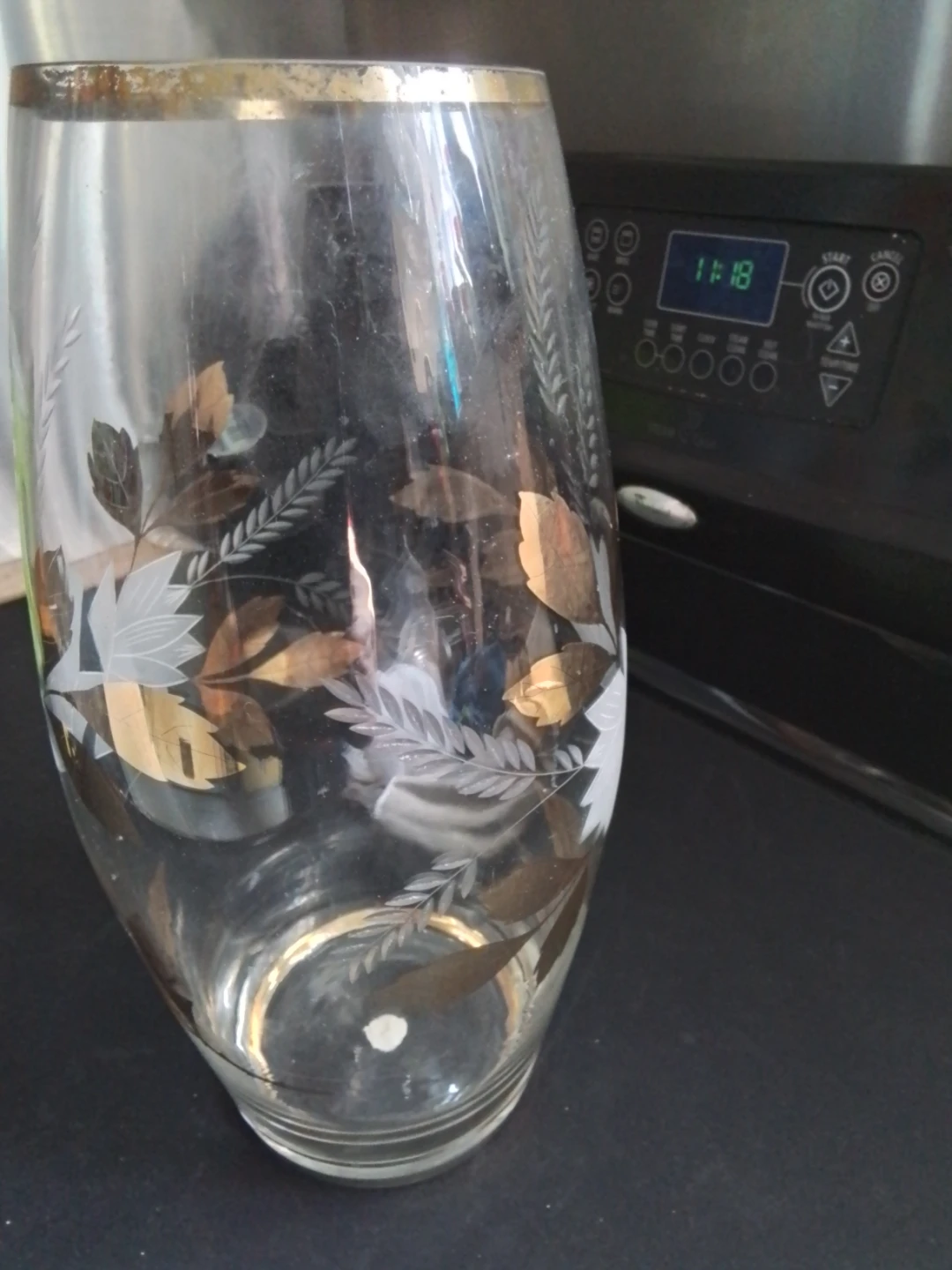 Vintage 1970s Romanian Art Glass Centerpiece Vase - photo 4