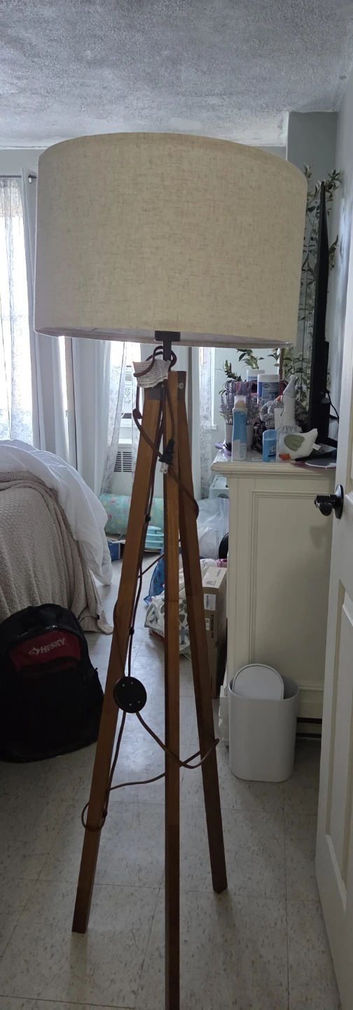 Tripod Floor Lamp with Fabric Shade