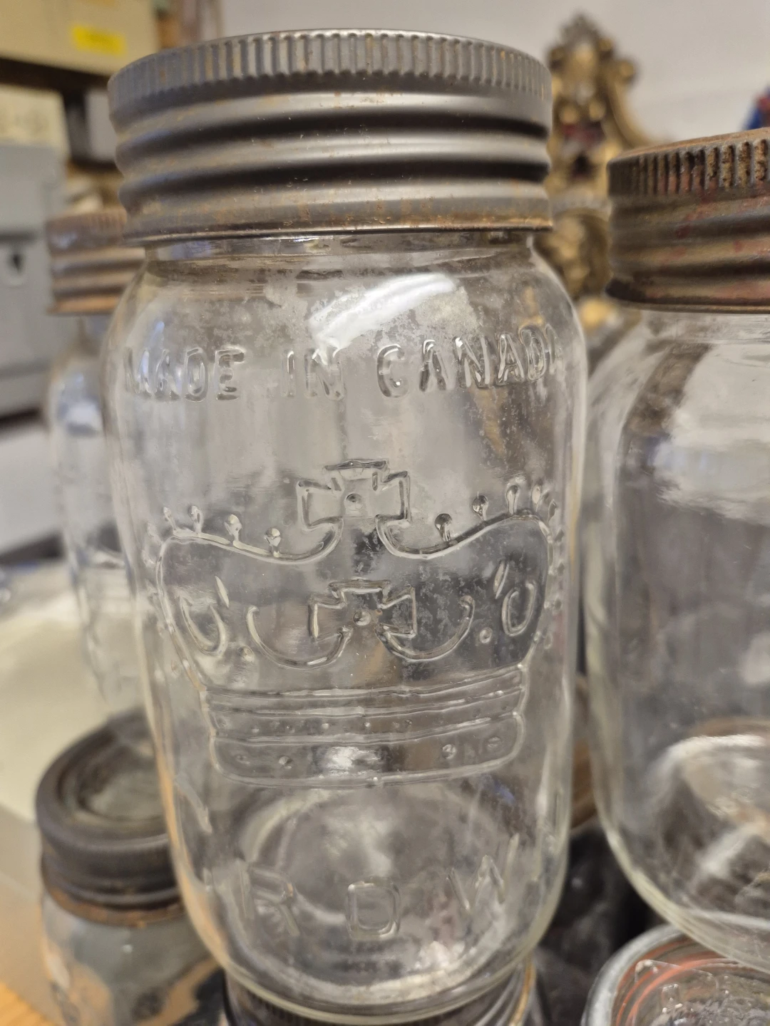 CROWN Mason Jar, litre size, with lids - photo 2