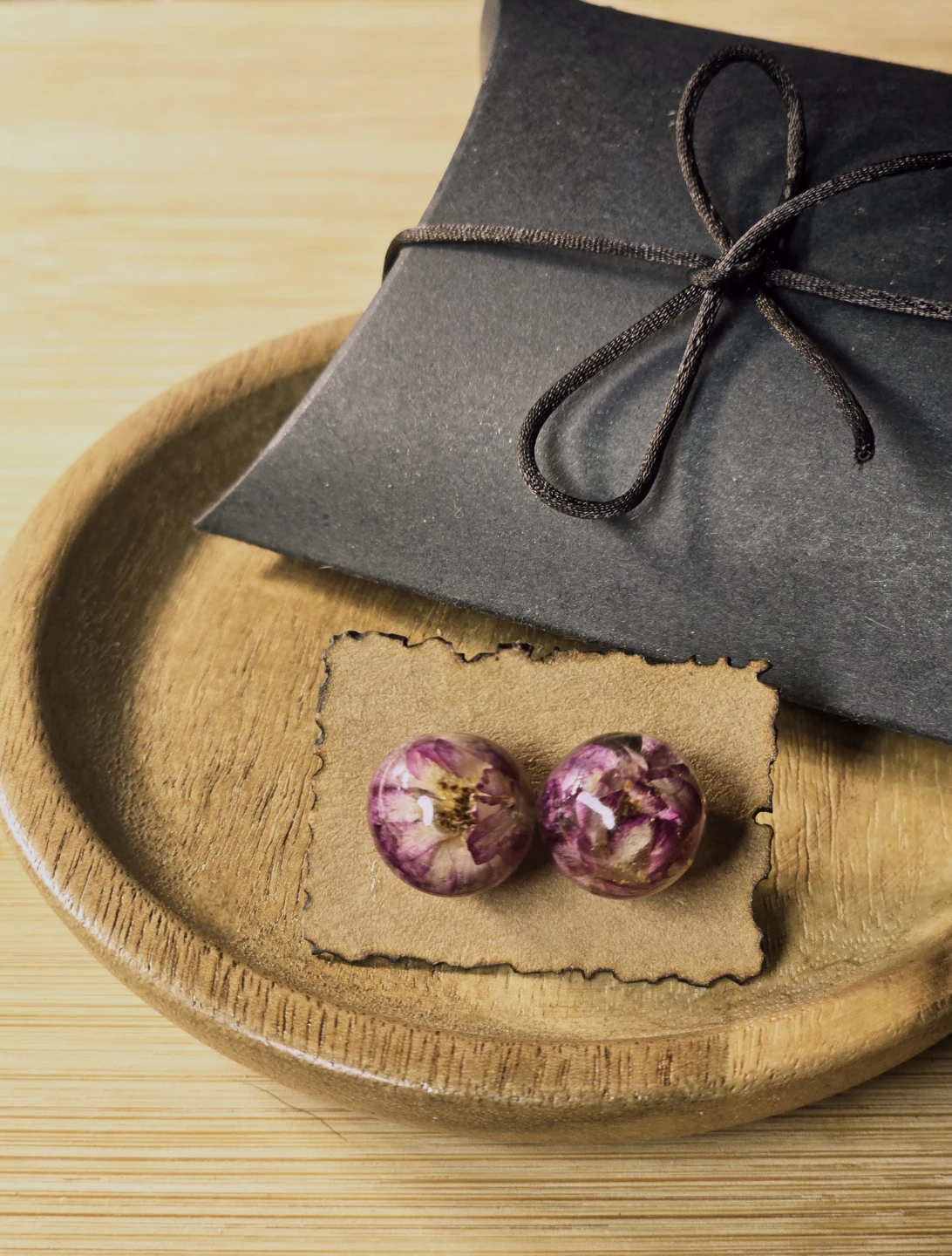 Handmade Resin Floral Stud Earrings