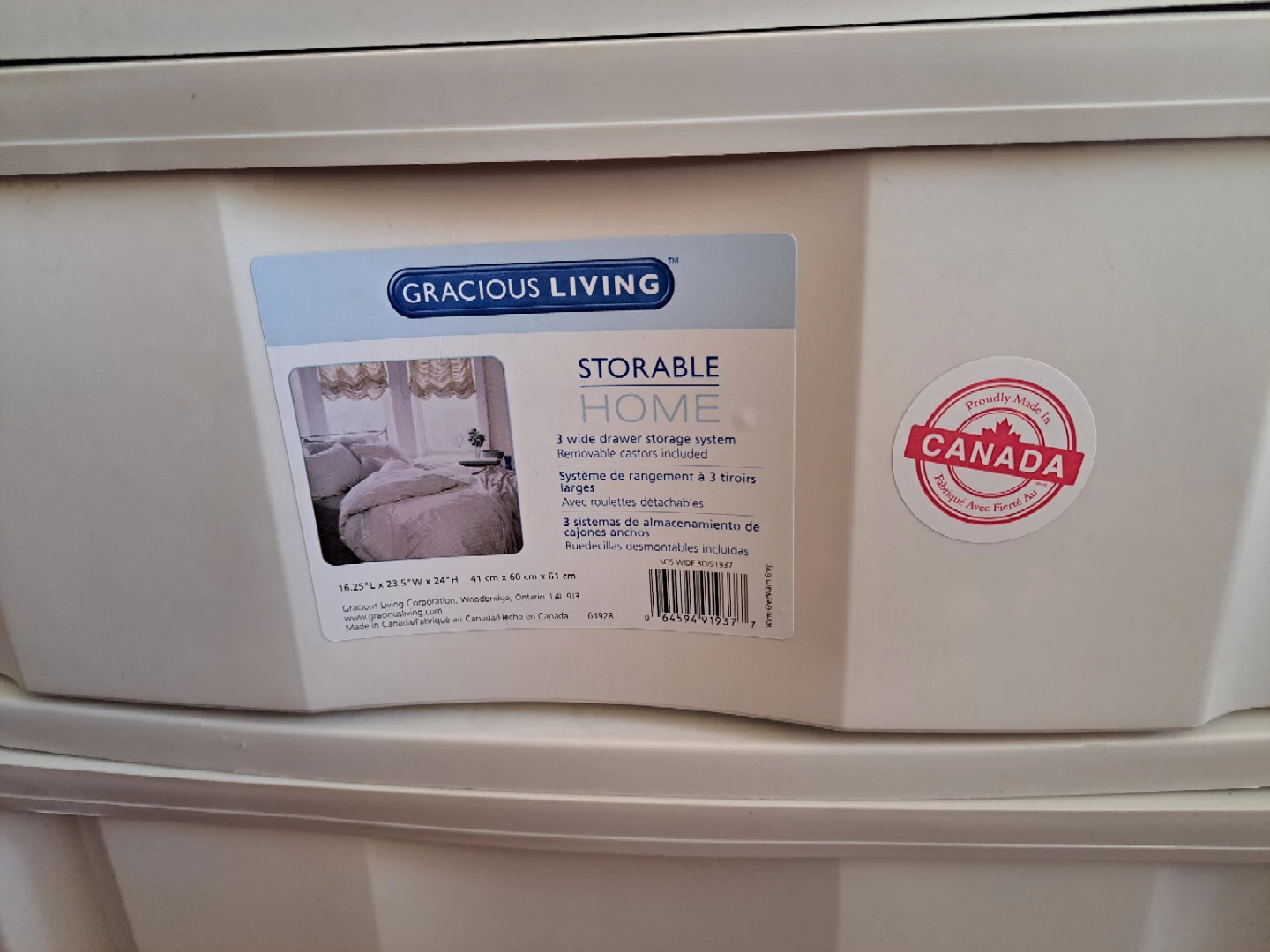 Gracious Living Storabale Home 3 Drawer Storage System - photo 3