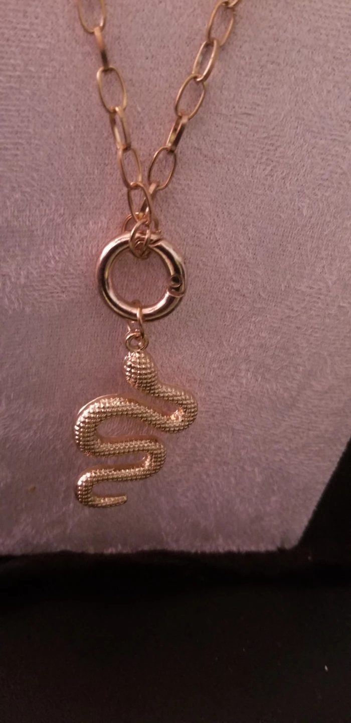Gold Snake Pendant Necklace - photo 2