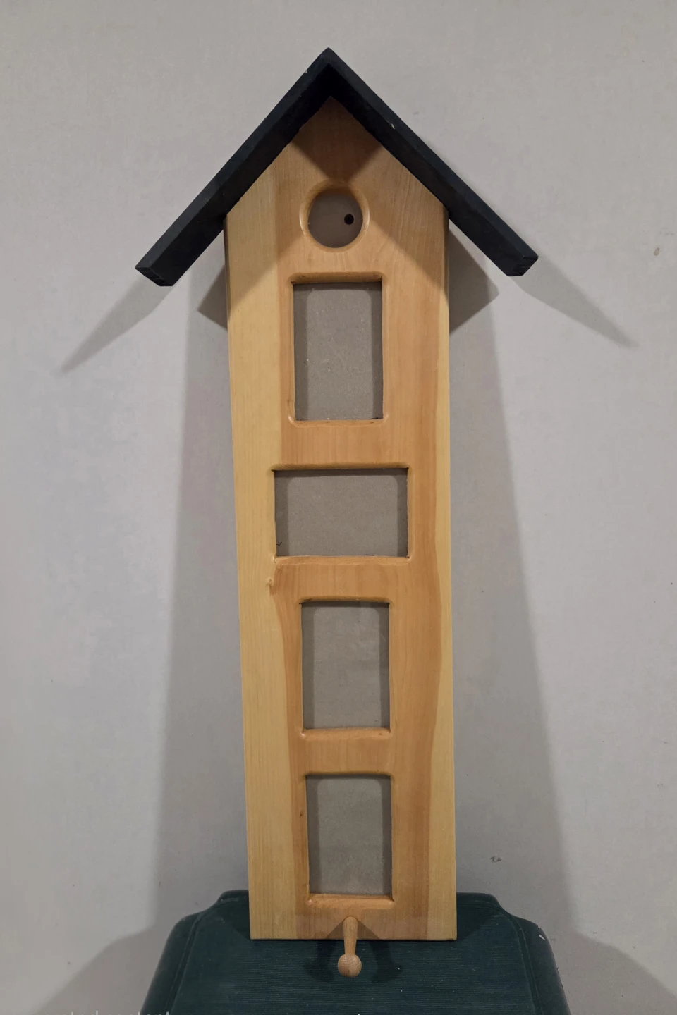 Wood bird house photo frame