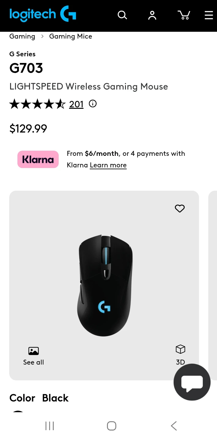 The Logitech G703 LIGHTSPEED wireless gaming mouse - photo 3