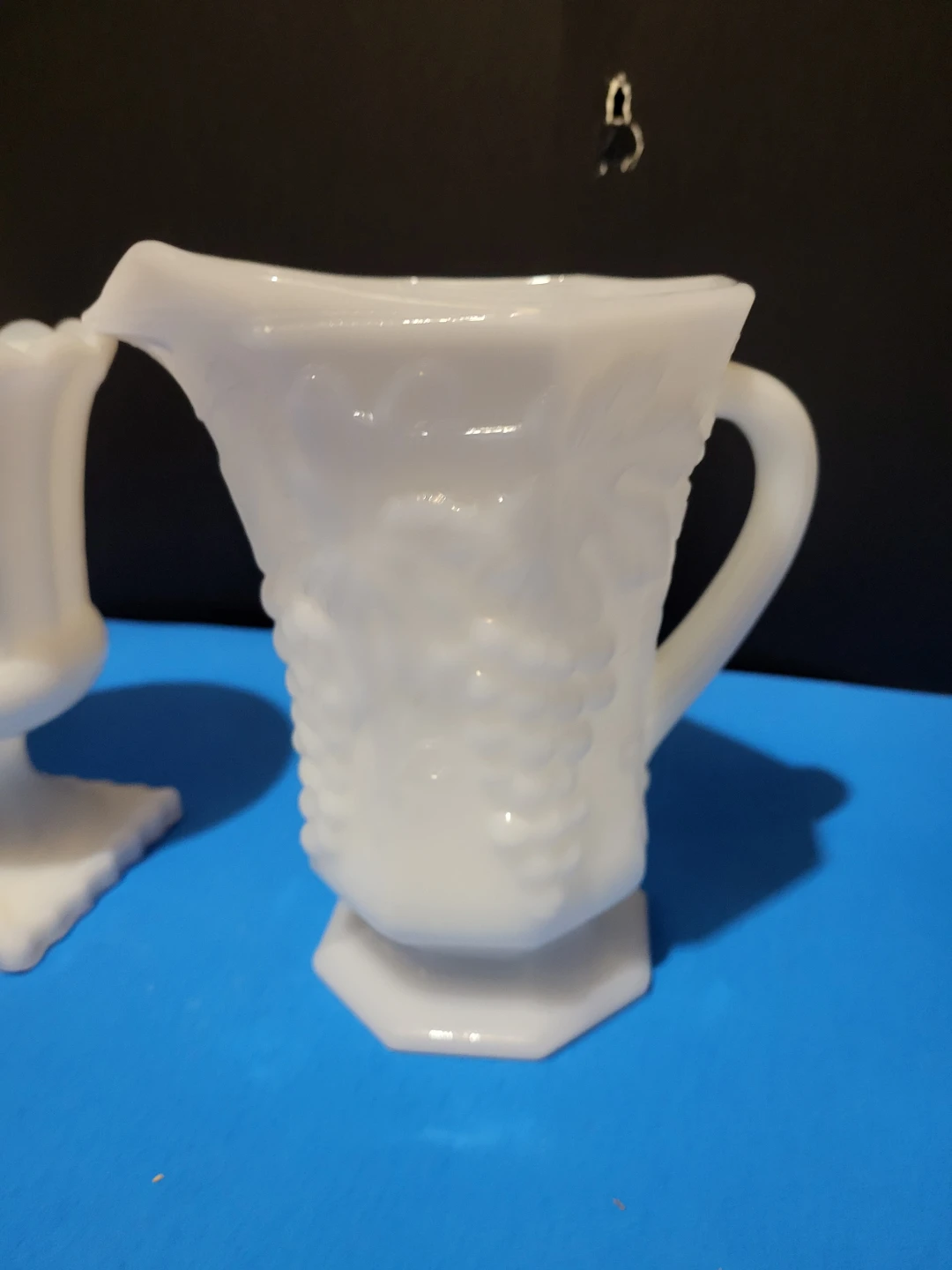 Vintage Milk Glass Pitcher and Vase Set - photo 2