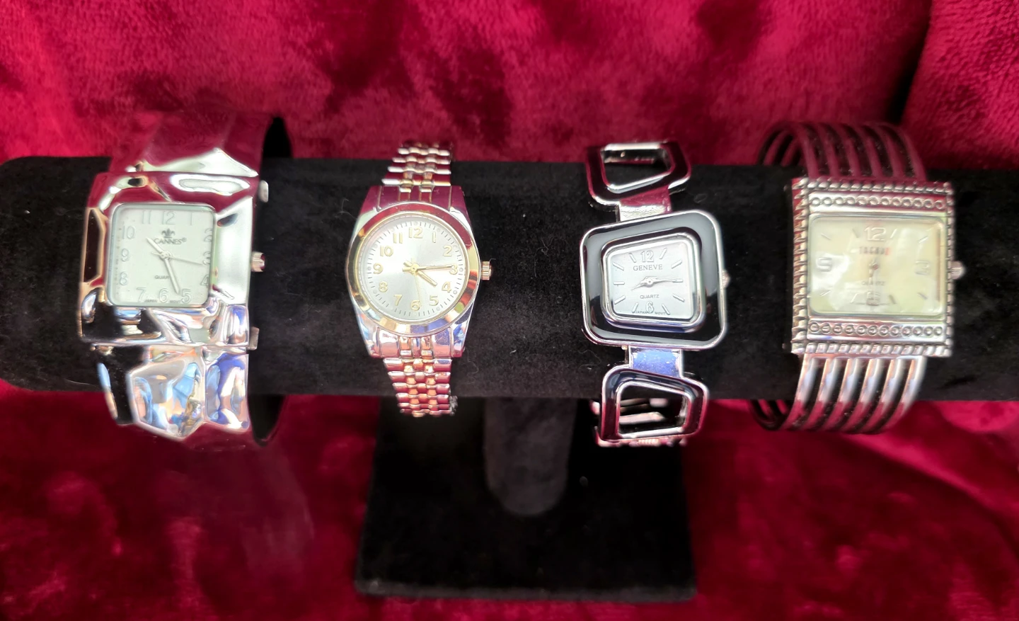 Lot of 4 Women’s Fashion Statement Bracelet & Cuff Watches