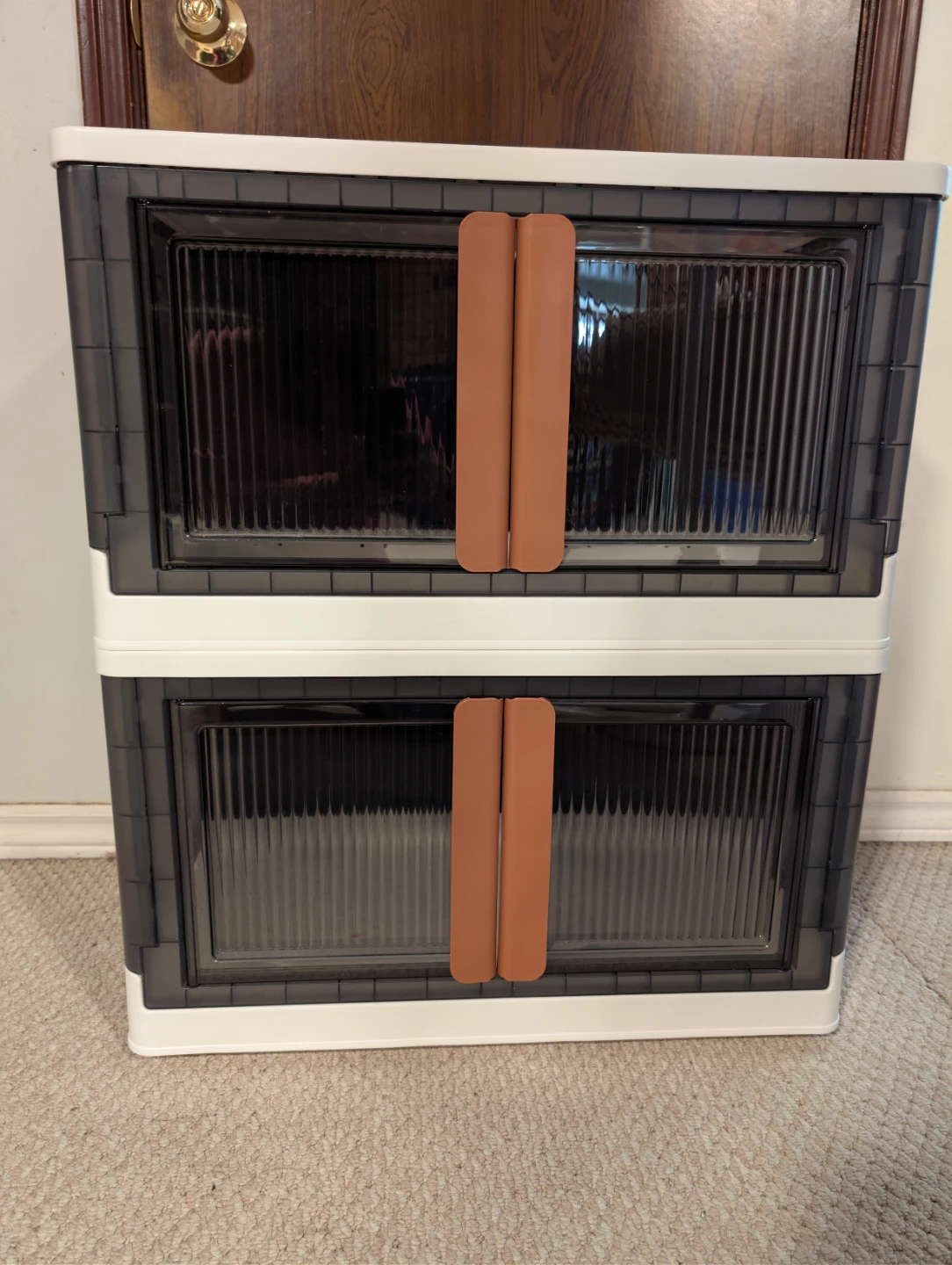 Stackable Storage Bins with Doors - Set of 4 - photo 3