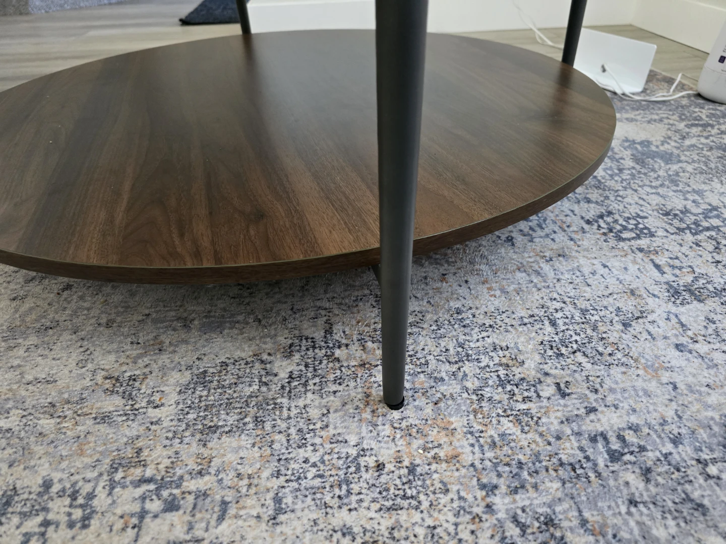 Round coffee table with marble top - photo 3