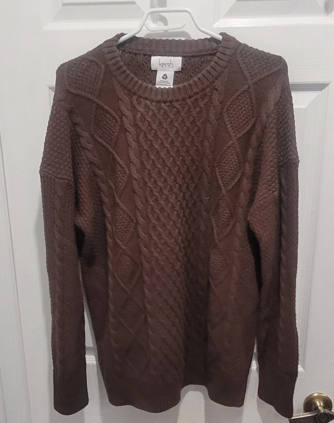 Kersh Cable Knit Sweater - Brown