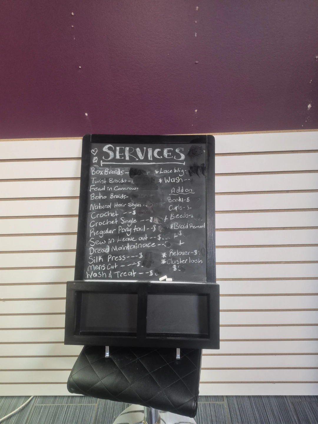 Hair Services/ Menu Board/home schooling board - photo 2