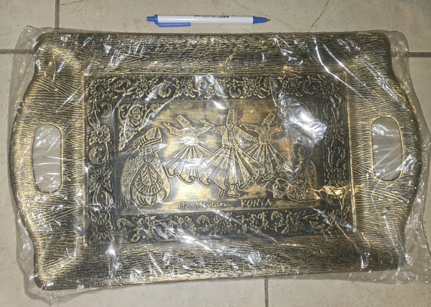 Giftable Decorative Serving Tray with Whirling Dervishes Design - photo 5
