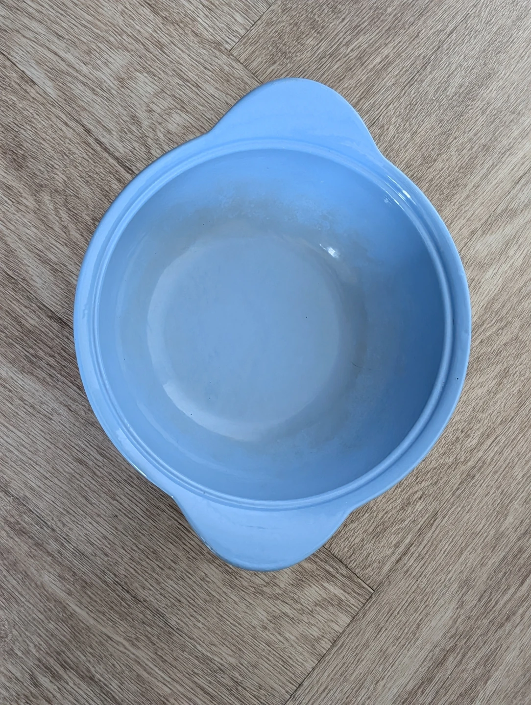 Vintage Cornflower Blue Cast Iron Pot - photo 4