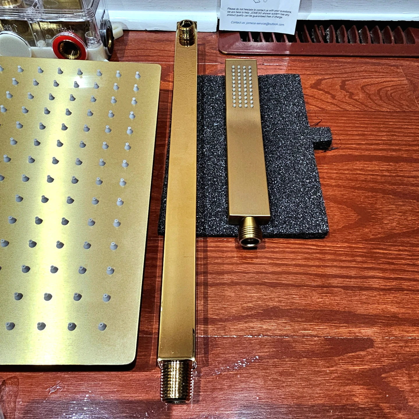 Jomeoo 12" Brushed Gold Shower System With Tub Spout - photo 3