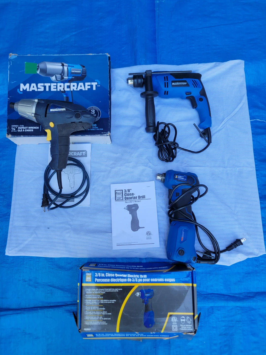 NEW Mastercraft Power Tools - Impact Wrench & Drills