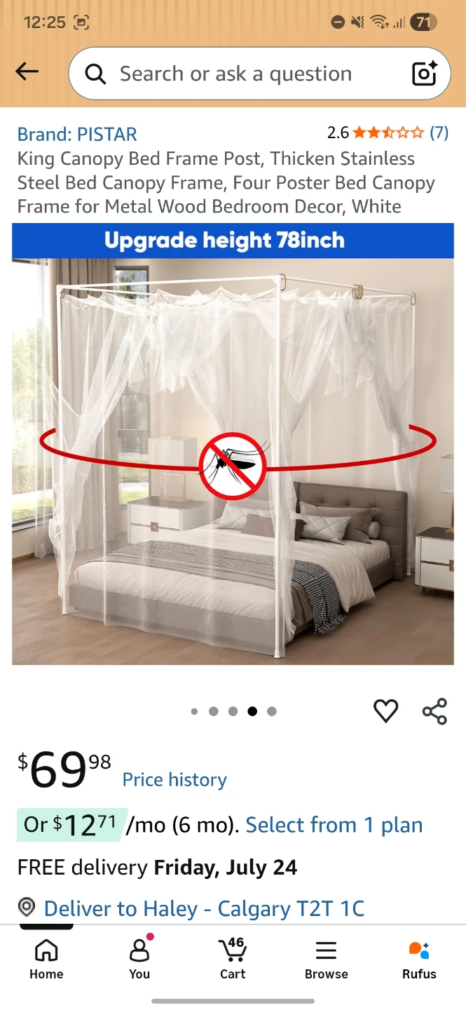 Ajustable Canopy Bed Frame - photo 2
