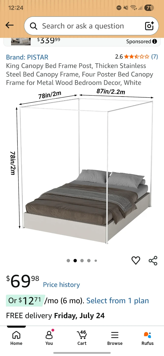 Ajustable Canopy Bed Frame - photo 3