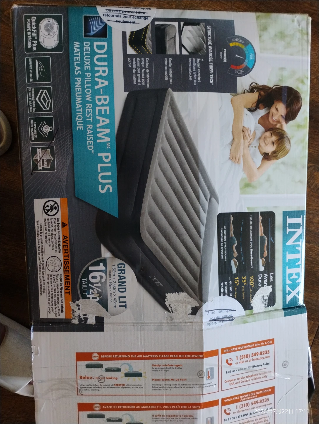 Intex Dura-Beam Plus Air Mattress Queen - photo 4