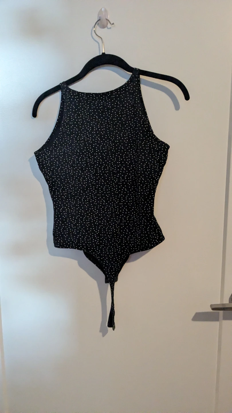 American Apparel Black Polka Dot Bodysuit - photo 3